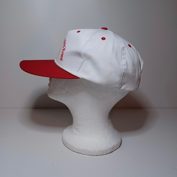 Vintage The Dallas Morning News Promotional Snap Back Trucker Hat White / Red - Picture 5 of 6
